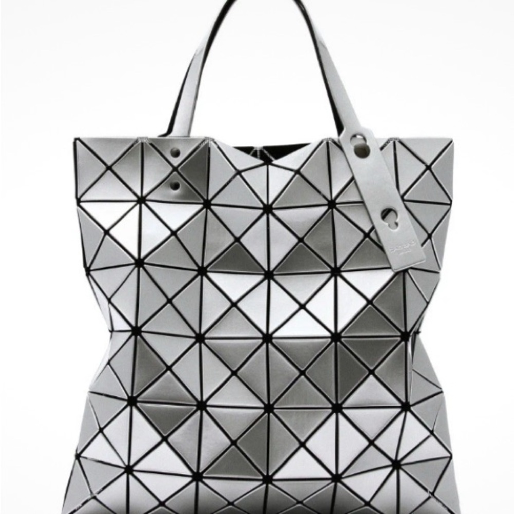 Issey Miyake Metallic Geometric Tote